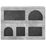 vidaXL Buffet Gris béton 80 5 x 35 x 59 cm Bois d'ingénierie