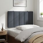 vidaXL Coussin de tête de lit gris foncé 80 cm velours