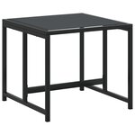 vidaXL Tabourets de jardin 4 Pièces noir acier et textilène