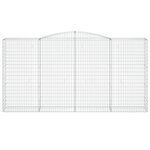 vidaXL Paniers à gabions arqués 7 Pièces 400x50x200/220 cm Fer galvanisé