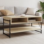 vidaXL Table basse chêne sonoma 90x50x45 cm bois d'ingénierie