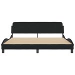vidaXL Cadre de lit Dover noir 180x200 cm tissu