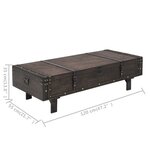 vidaXL Table basse contreplaqué style vintage 120x55x35 cm