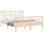 vidaXL Cadre de lit sans matelas bois massif