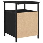 Table de chevet vidaXL Noir Chêne 44x45x60 cm Bois d'ingénierie et Acier