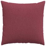 vidaXL Coussins de canapé 2 Pièces Bordeaux 60 x 60 cm tissu