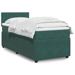 vidaXL Sommier à lattes de lit avec matelas Vert foncé 100x200 cm