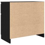 vidaXL Buffet avec tiroir chêne noir 71x35x65 cm bois d'ingénierie