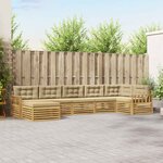 vidaXL Ensemble de canapés d'extérieur 7 pc Blanc et Beige