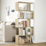 vidaXL Étagère séparatrice de pièce 5 niveaux chêne sonoma 70x24x161cm