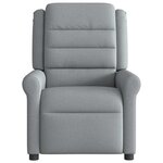 vidaXL Fauteuil inclinable électrique Gris clair Tissu