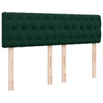 vidaXL Sommier à lattes de lit et matelas Vert foncé 140x200cm Velours