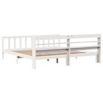 vidaXL Cadre de lit sans matelas blanc 200x200 cm bois massif de pin