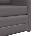 vidaXL Sofa Lit de Sol avec coussin Gris 74 x 77 x 81 cm Faux cuir