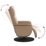 vidaXL Fauteuil inclinable avec repose-pieds cappuccino similicuir