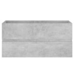 vidaXL Armoire d'évier Gris béton 90x38 5x45 cm Bois d'ingénierie