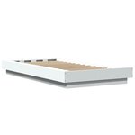 vidaXL Cadre de lit avec lumières LED sans matelas blanc 90x200 cm
