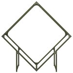 vidaXL Portant de bois chauffage vert olive 100x25x100 cm