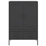 vidaXL Buffet haut noir 68x39x101 5 cm acier