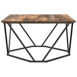 vidaXL Table basse Chêne fumé 80x80x45 cm Bois reconstitué