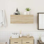 vidaXL Armoire murale de bain chêne sonoma 80x25x30 cm bois ingénierie