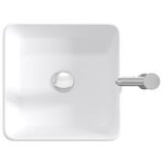 vidaXL Lavabo de salle de bains Chrome 36 5 x 36 5 x 13 cm métal