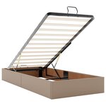 vidaXL Cadre de lit ottoman sans matelas cappuccino 100x200 cm