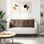 vidaXL Coussin de Dos Marron 140 x 24 x 50 cm tissu