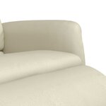 vidaXL Fauteuil inclinable avec repose-pieds crème similicuir