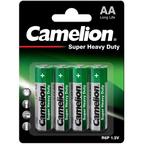 Pack 4 Piles Super Heavy Duty R06 Mignon AA CAMELION