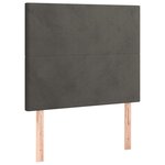 vidaXL Cadre de lit avec tête de lit Gris foncé 100x200 cm Velours