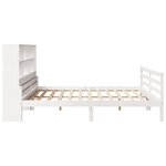 vidaXL Lit bibliothèque sans matelas blanc 200x200 cm bois pin massif