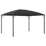 vidaXL Tonnelle avec rideaux 400x300x265 cm Anthracite