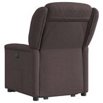 vidaXL Fauteuil inclinable marron foncé tissu