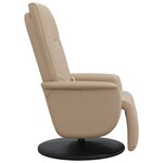 vidaXL Fauteuil inclinable de massage repose-pieds cappuccino