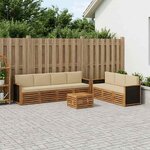 vidaXL Ensembles de canapés 8 pc Bois d'Acacia Massif