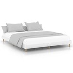 vidaXL Cadre de lit blanc 150x200 cm bois d'ingénierie