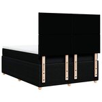 vidaXL Sommier à lattes de lit avec matelas Noir 140x190 cm Tissu