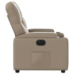 vidaXL Fauteuil inclinable électrique Cappuccino Similicuir