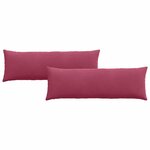 vidaXL Coussins de canapé 2 Pièces Bordeaux 120 x 40 cm