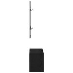 vidaXL Ensemble de meubles d'entrée 4 Pièces Chêne noir Bois d'ingénierie