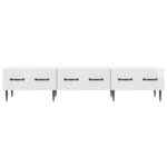 vidaXL Meuble TV Blanc brillant 147 x 34 5 x 30 cm Bois d'ingénierie