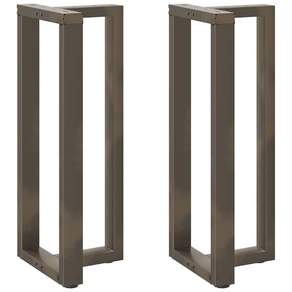 vidaXL Pieds de table de bar en forme de T  2 pièces  noir  40 x 35 x (100-101) cm  acier