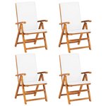 Salon de jardin meuble d'extérieur ensemble de mobilier 5 pièces avec coussins bois de teck massif 02_0016345