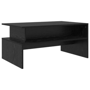 vidaXL Table basse Chêne noir 90 x 55 x 42 5 cm Bois d'ingénierie