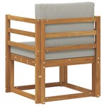 vidaXL Canapé d’extérieur Bois d'acacia massif et polyester