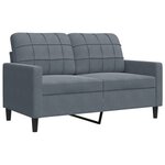 vidaXL Ensemble de canapés 3 Pièces avec coussins Gris foncé Velours