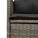 vidaXL Ensemble de bistro 3 Pièces avec coussins gris résine tressée