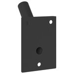 vidaXL Support de drapeau pour drapeau - Monté au mur  acier noir