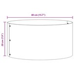 vidaXL Pots en métal blanc Blanc Métal 40 cm de diamètre Pots en métal